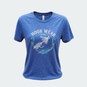 Women's Hook Wear® Double Fly Tee – Heather Blue