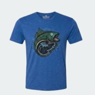 Hook Wear® Midnight Striker Bass Tee-Royal Blue