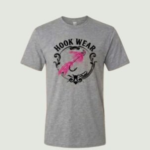 Hook Wear® Ornate Fly Tee – Athletic Heather (Wife's Choice Series)