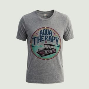 Hook Wear® Vintage Pontoon Tee – Light Grey