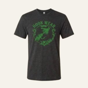 Hook Wear® Ornate Fly Tee – Charcoal