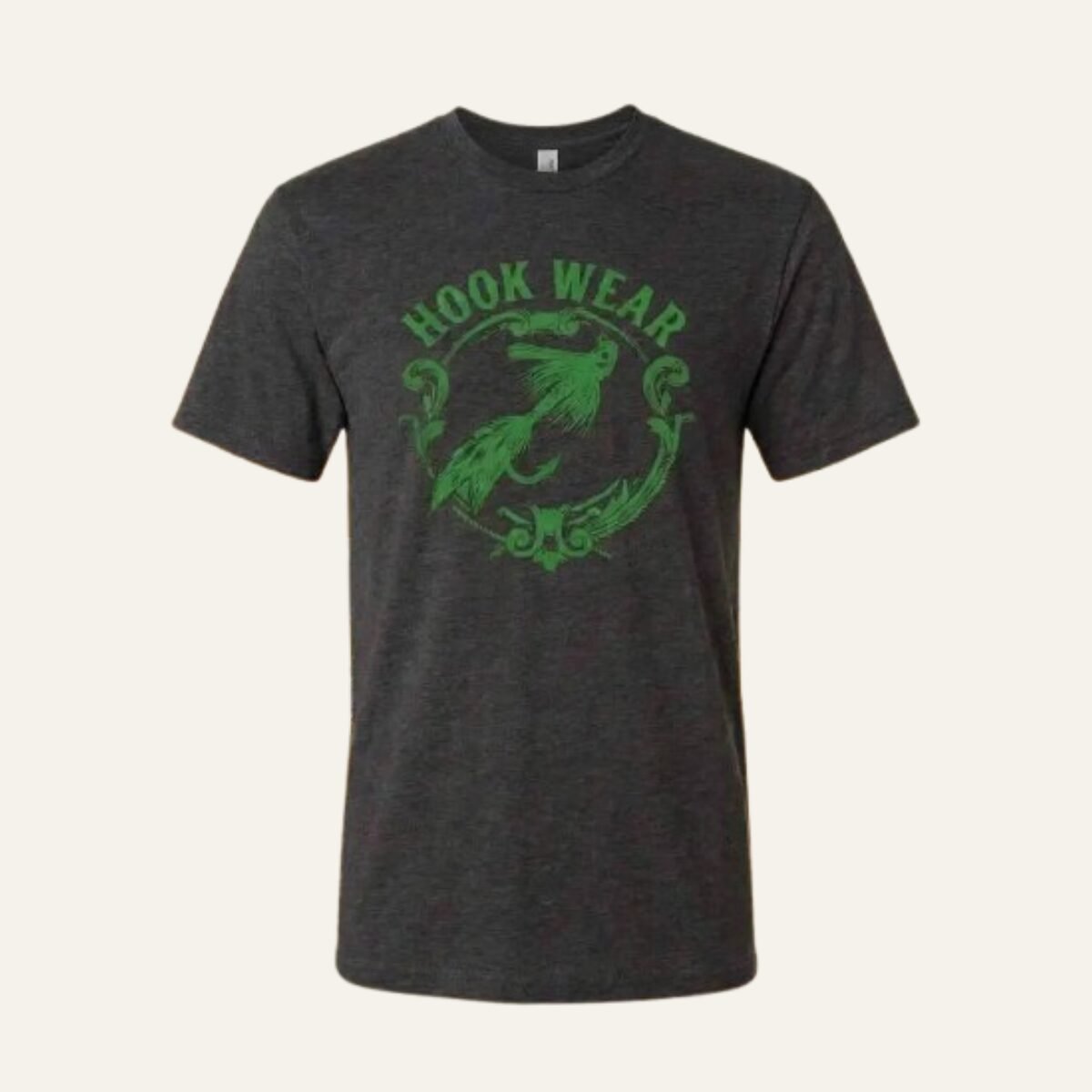 Hook Wear® Ornate Fly Tee – Charcoal